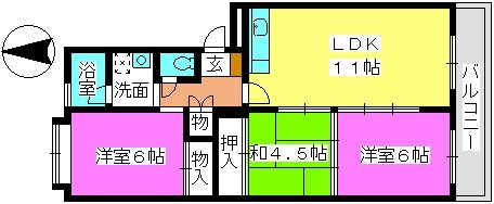 エルデ塩浜 / 403号室 間取り