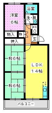 フレグランスたまきⅡ / 303号室 間取り