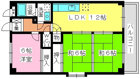 シャトル浩栄 / 401号室 間取り