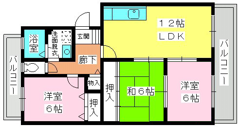 ドミール香椎 / 302号室 間取り