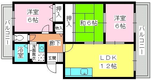 ドミール香椎 / 303号室 間取り