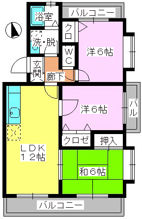 ルミエール土井 / 301号室 間取り