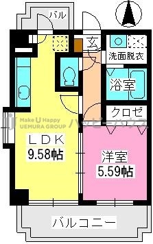 ヴィラ・ヴィンテージ唐原 / 101号室 間取り