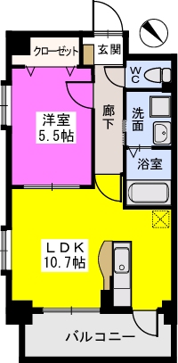 Ｔｈａｎｋｓ千早 / 201号室 間取り