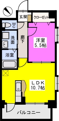 Ｔｈａｎｋｓ千早 / 302号室 間取り