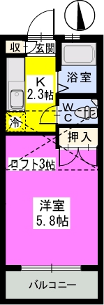 パロッセ綾 / 103号室 間取り