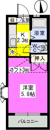 パロッセ綾 / 201号室 間取り