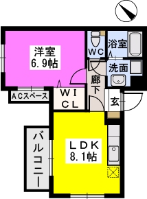 エスカーレ千早 / 202号室 間取り