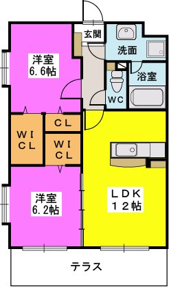 エスペラージュ香椎駅前 / 101号室 間取り