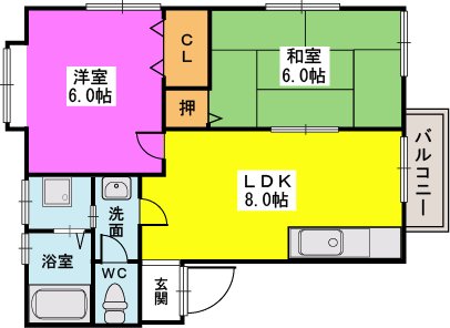 みゆきコーポ / 2-101号室 間取り
