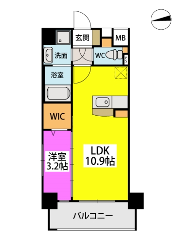 ラフィネ千早 / 405号室 間取り