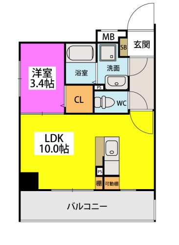 Nudgeone.香椎駅前 / 501号室 間取り