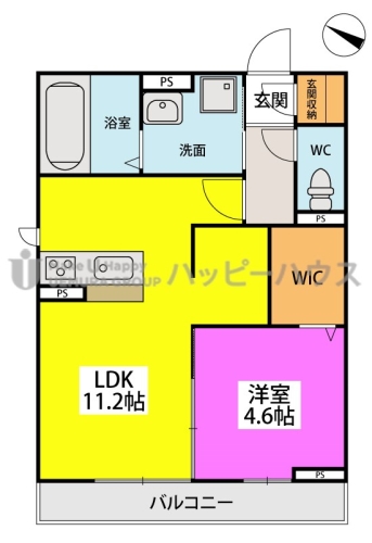 D-room和白西館 / 303号室 間取り