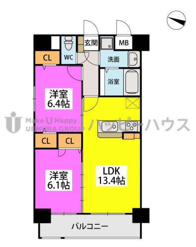 カーサプラス香椎駅前 / 301号室 間取り