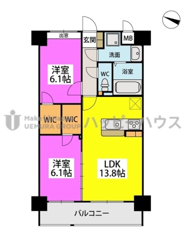 カーサプラス香椎駅前 / 902号室 間取り