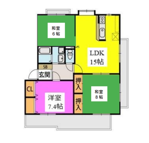 第2エスポワール森 / 101号室 間取り