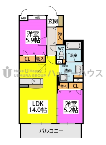 LIBERTY　XⅡ / 502号室 間取り