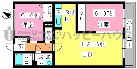 パストラルステージ / 303号室 間取り
