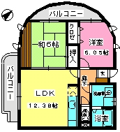 グランシャリオ２１ / 306号室 間取り