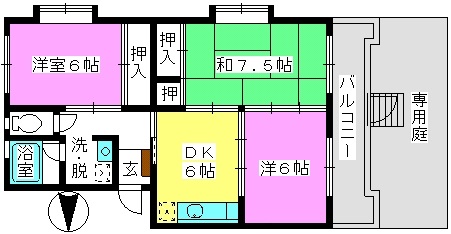 ハイム渡辺 / 101号室 間取り