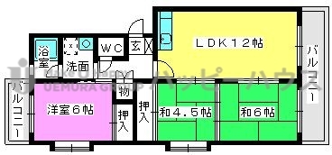 サンハイツ名宝 / 205号室 間取り