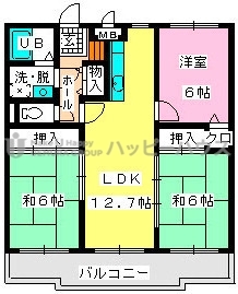 ロイヤルハイツ博多南 / 403号室 間取り