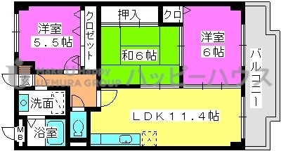 サザンコート・ブティア / 702号室 間取り