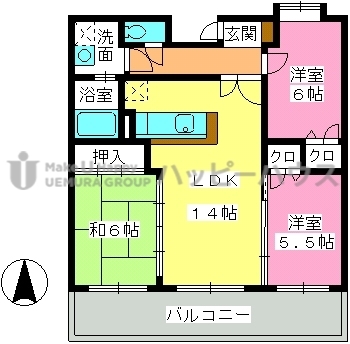 レジデンス渡邊Ⅴ / 303号室 間取り