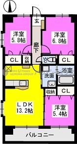 メゾンドボヌール / N201号室 間取り