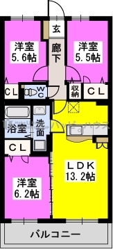 グランツ / 202号室 間取り