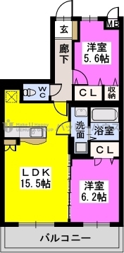 グランツ / 203号室 間取り