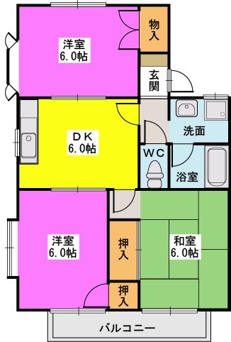 シャイニープラッツ / B201号室 間取り