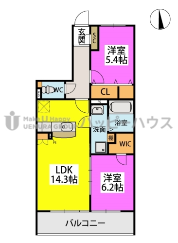 フルラージュ / 302号室 間取り