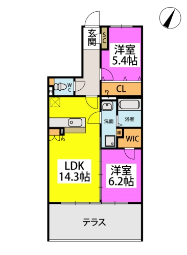 (仮称)プレアevエクレール / 102号室 間取り
