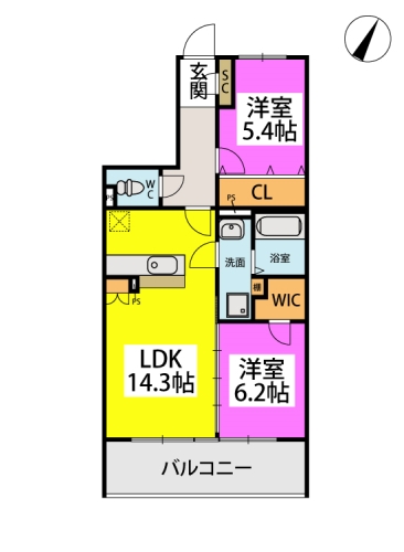 (仮称)プレアevエクレール / 402号室 間取り