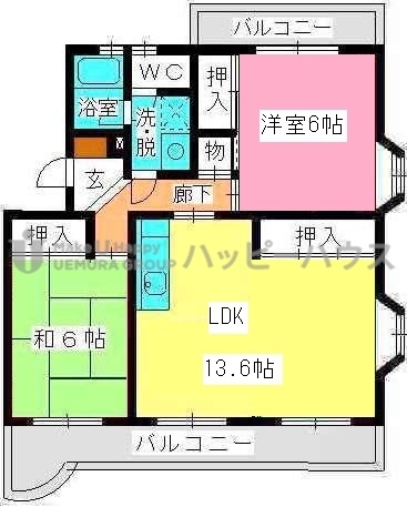 ロイヤルハイツ泉 / 401号室 間取り