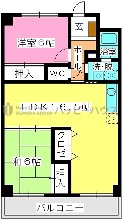 レジデンス一の谷 / 403号室 間取り