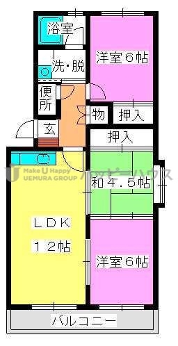 サンガーデン春日 / 401号室 間取り
