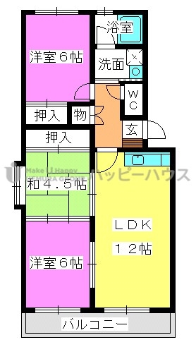 サンガーデン春日 / 402号室 間取り