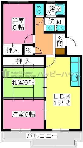 レークサイドパーク２ / 402号室 間取り