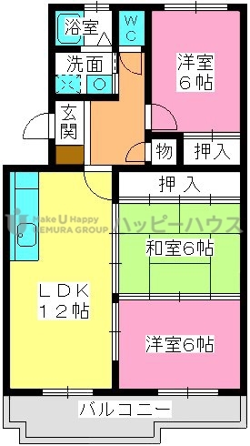 レークサイドパーク２ / 403号室 間取り