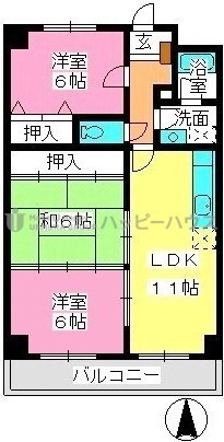 サンリバー博多南 / 403号室 間取り