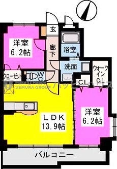 アルテール春日 / 401号室 間取り