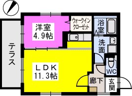 パッサーブルー野中 / 103号室 間取り