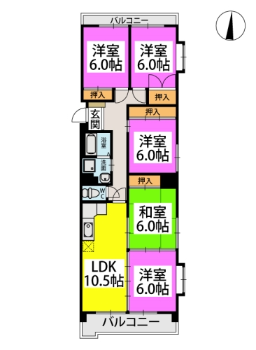 エサキ南ビル / 501号室 間取り