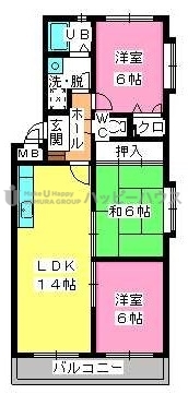 シャトレ参番館 / 203号室 間取り