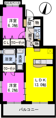 ルベルムⅠ / 303号室 間取り