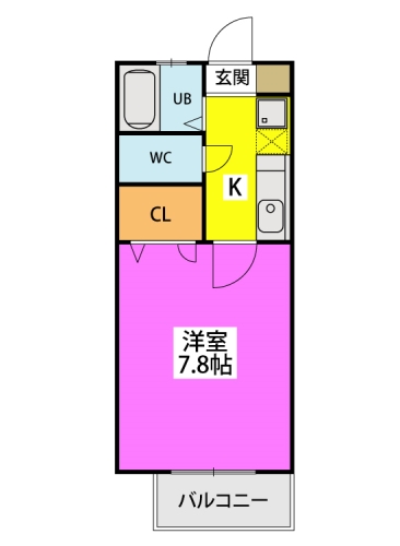 すばる館 / A-107号室 間取り