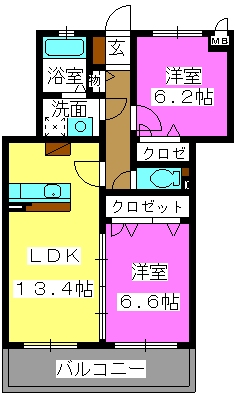 マガール２１ / C-302号室 間取り