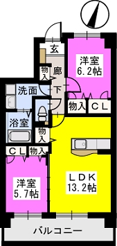 アルビオン / 302号室 間取り